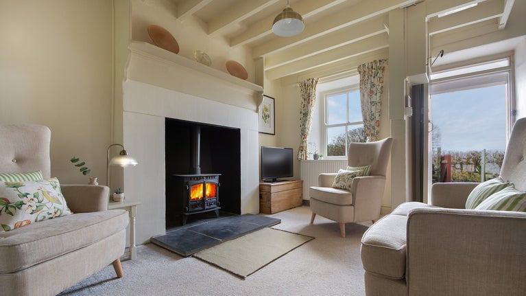 The open-plan kitchen and sitting room at 2 Siloam, Conwy
